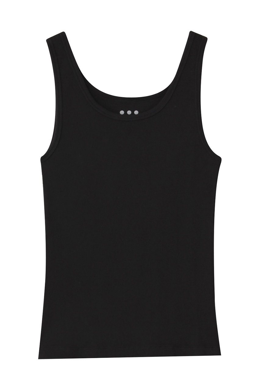 three dots リブタンクトップ (ブラック, S) スリードッツ ELLE SHOP three dots リブタンクトップ (ブラック, S) スリードッツ ELLE SHOP