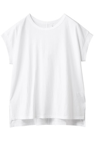 three dots 白　カットソー three dots オーガニックコットンUネックロンTee(S WHITE