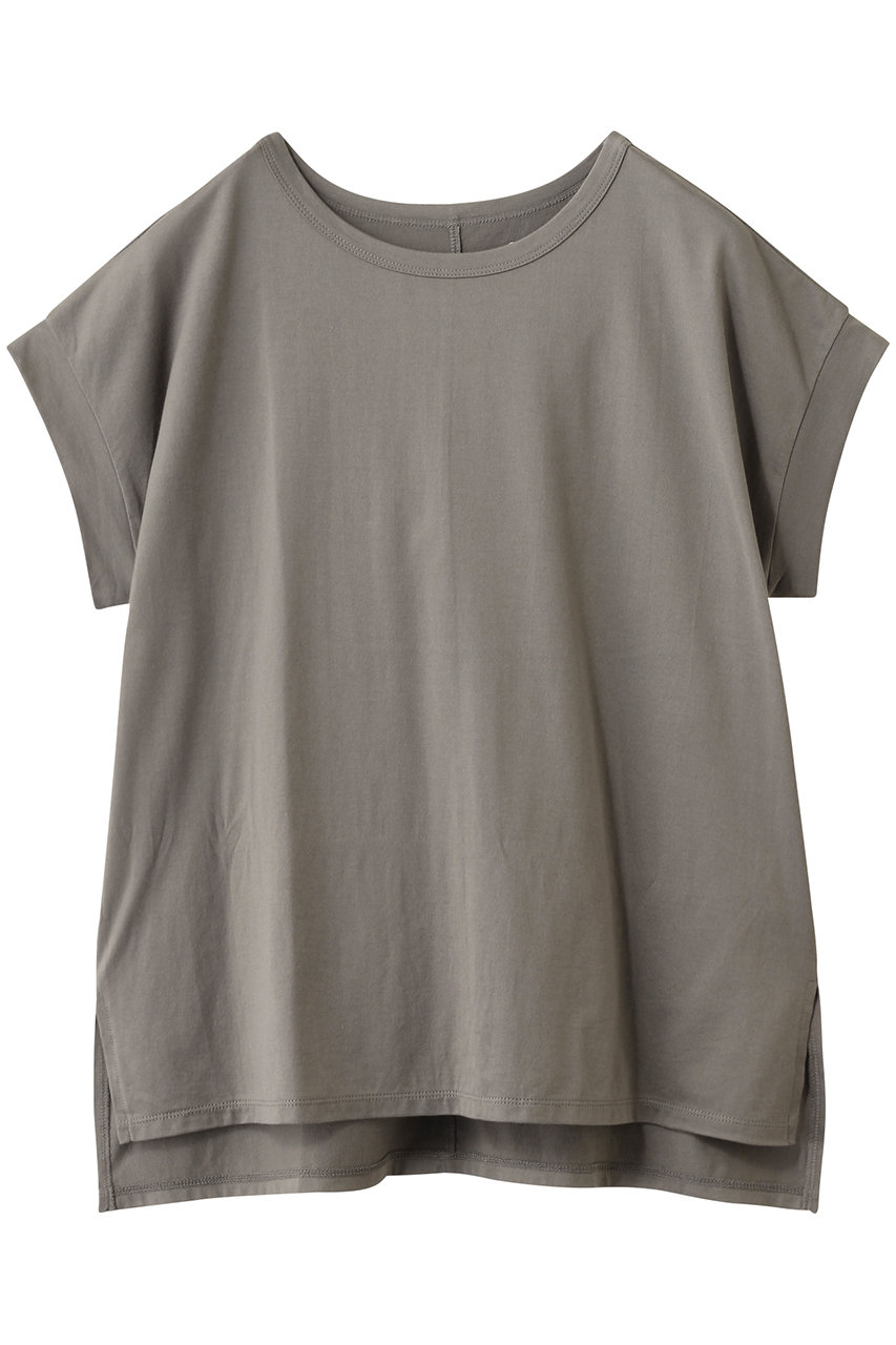 three dots ロングステープルヤーンTシャツ (スウェーデッド カーキ, S) スリードッツ ELLE SHOP three dots ロングステープルヤーンTシャツ (スウェーデッド カーキ, S) スリードッツ ELLE SHOP