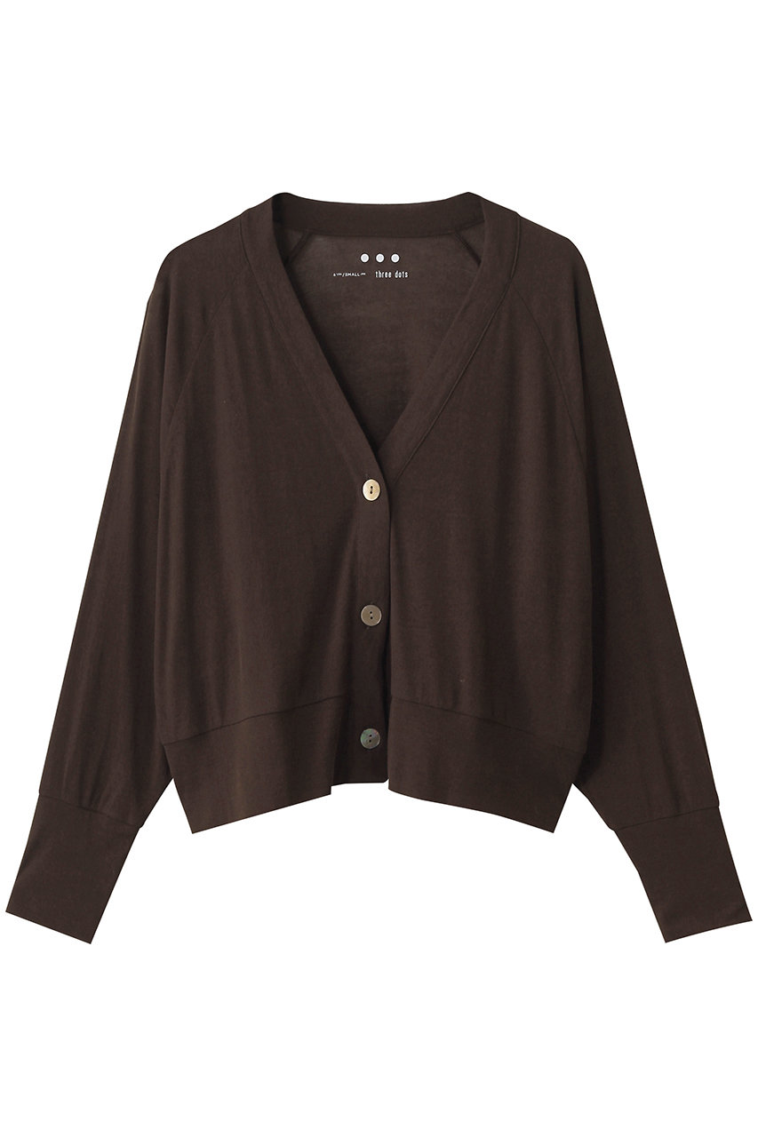 three dots ソフトシースルー カーディガン (ブラウン, S) スリードッツ ELLE SHOP three dots ソフトシースルー カーディガン (ブラウン, S) スリードッツ ELLE SHOP