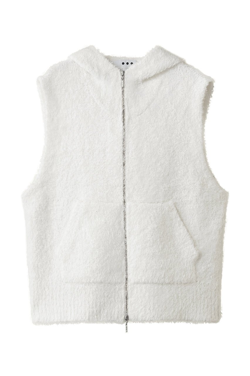 three dots フェザーウール ベスト (オフホワイト, S) スリードッツ ELLE SHOP three dots フェザーウール ベスト (オフホワイト, S) スリードッツ ELLE SHOP