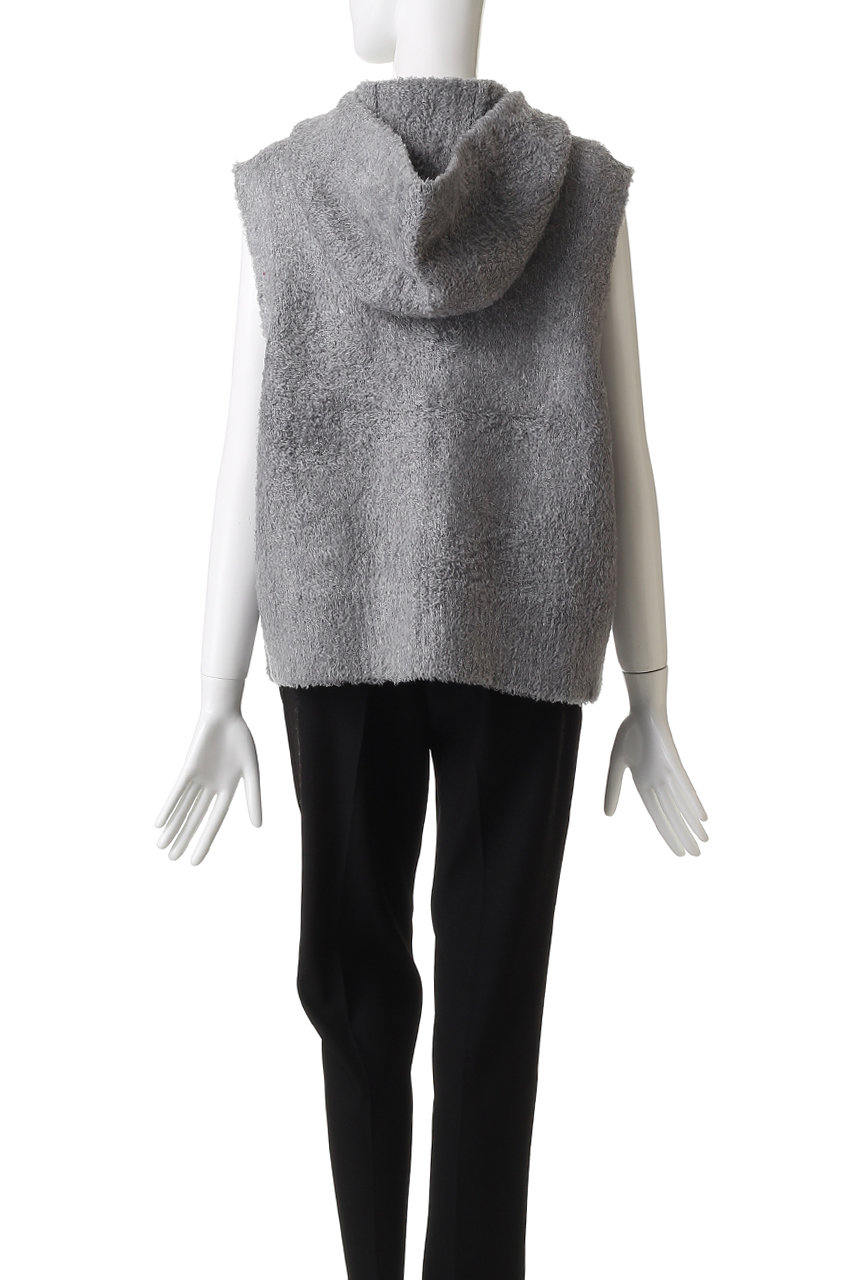 three dots(スリードッツ)｜フェザーウール ベスト/オフホワイト