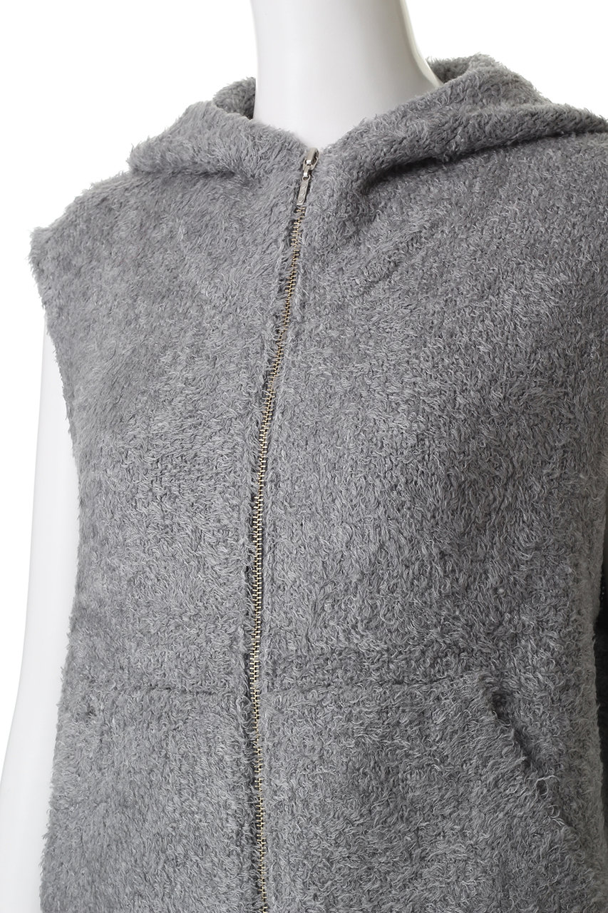 three dots(スリードッツ)｜フェザーウール ベスト/オフホワイト の