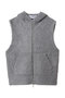 フェザーウール ベスト スリードッツ/three dots グレー
