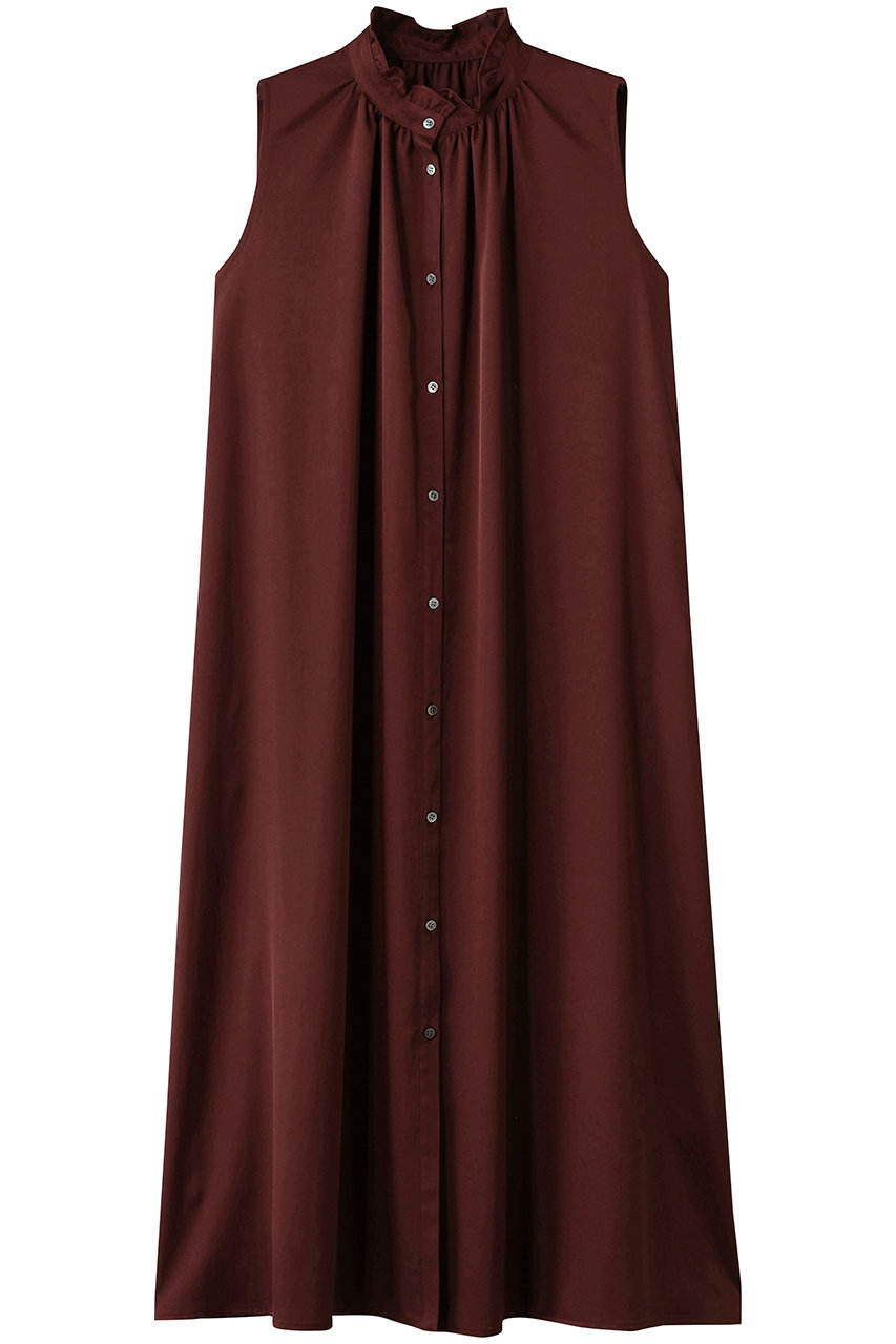 three dots シルキーツイル ギャザードレス (ディープボルドー, XS) スリードッツ ELLE SHOP three dots シルキーツイル ギャザードレス (ディープボルドー, XS) スリードッツ ELLE SHOP