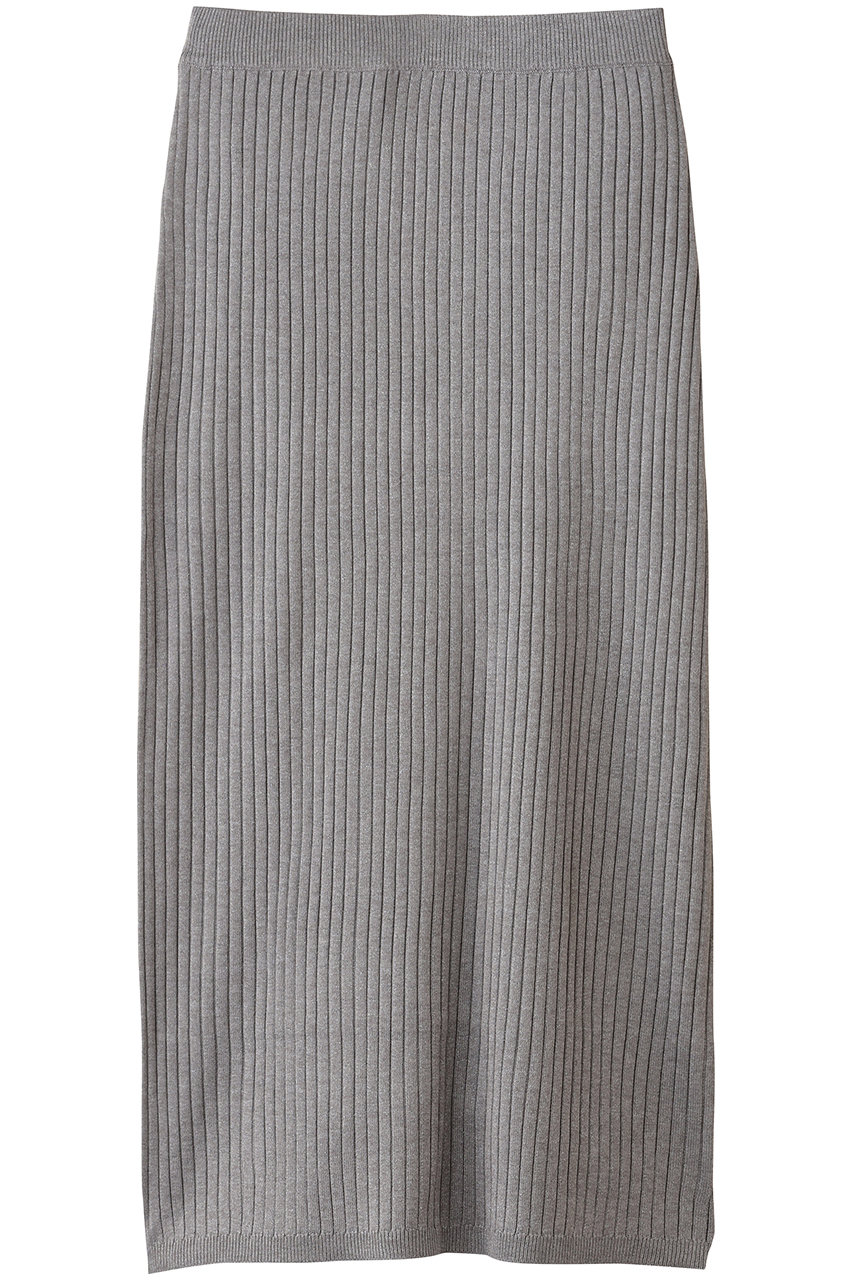three dots 【ラメニット】リュクスセーター リブスカート (グレー, S) スリードッツ ELLE SHOP three dots 【ラメニット】リュクスセーター リブスカート (グレー, S) スリードッツ ELLE SHOP