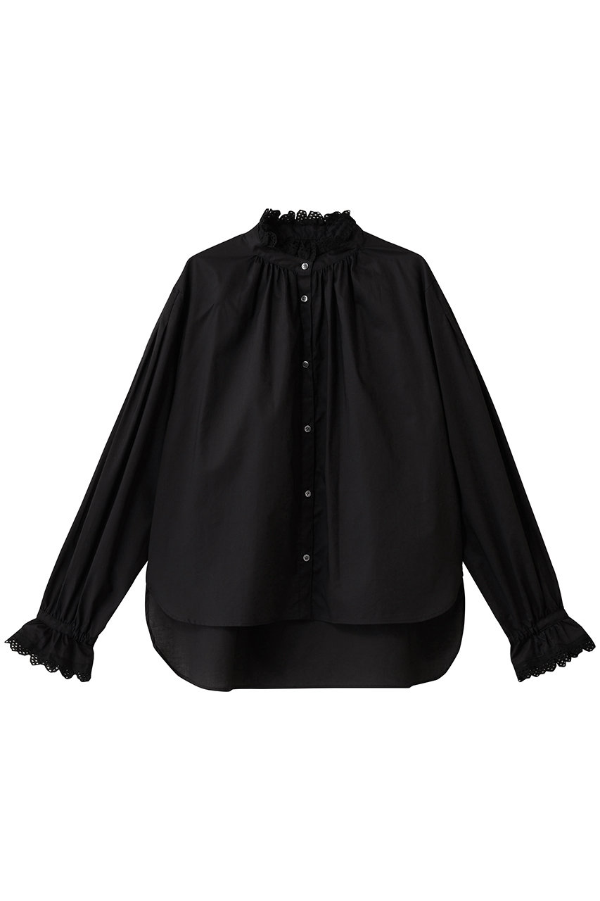 three dots レースシャツ (ブラック, S) スリードッツ ELLE SHOP three dots レースシャツ (ブラック, S) スリードッツ ELLE SHOP