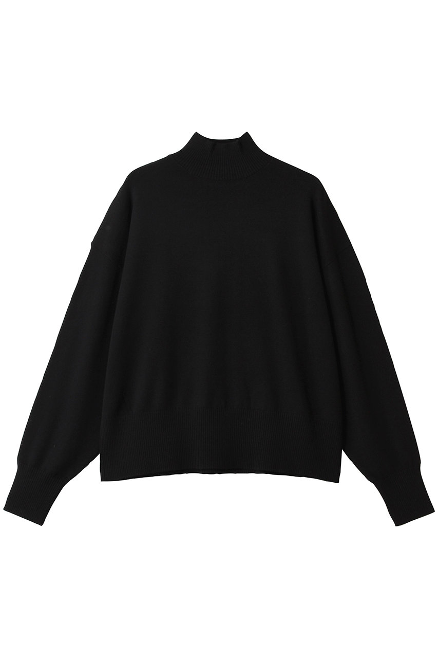 スリードッツ/three dotsのウールアウトフィット タートル(ブラック/IU222Y)