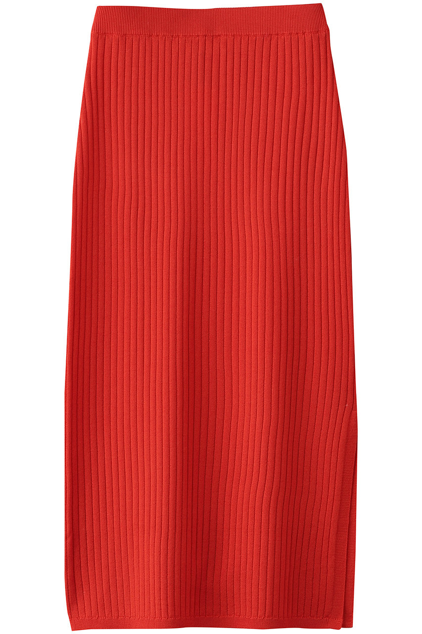 three dots ウールアウトフィット ナロースカート (トマト, S) スリードッツ ELLE SHOP