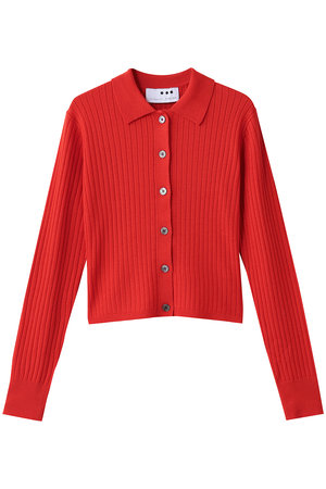 スリードッツ/three dotsのウールアウトフィット ポロカーディガン(110300/110303)