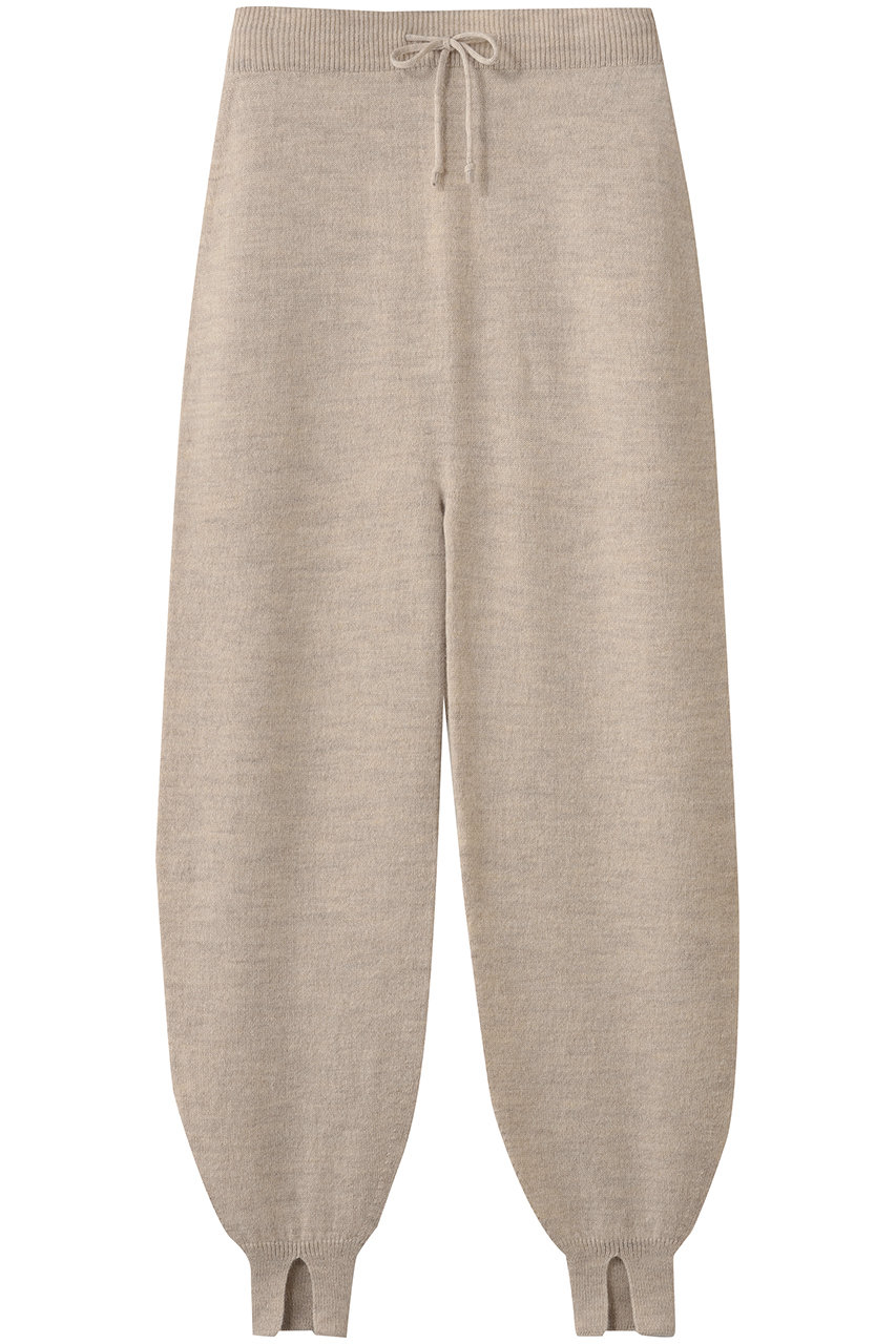three dots ウールカシミヤ パンツ (グレージュメランジ, S) スリードッツ ELLE SHOP