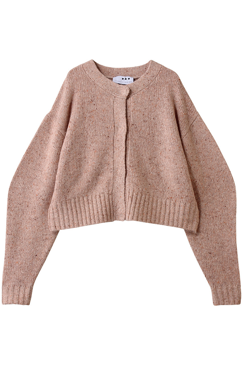 スリードッツ/three dotsのヴィンテージメランジ カーディガン(コッパーミックス/NV7001Y)