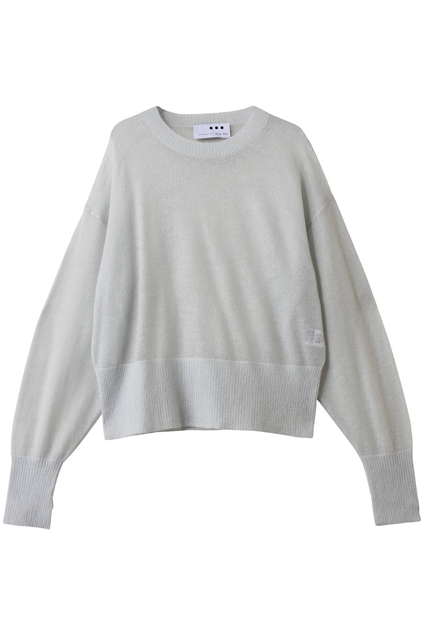 スリードッツ/three dotsのスーパーキッドモヘヤミックス トップ(ライトグレー/OQ2001Y)