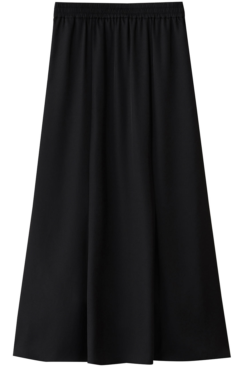 スリードッツ/three dotsのシルキーツイル ナロウスカート(ブラック/SA3002YS)