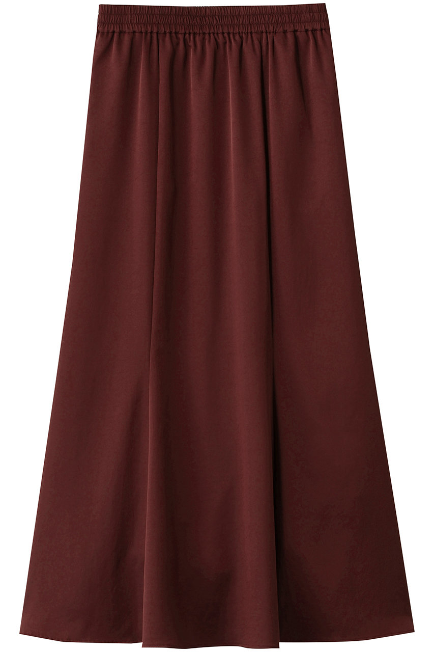 スリードッツ/three dotsのシルキーツイル ナロウスカート(ディープボルドー/SA3002YS)