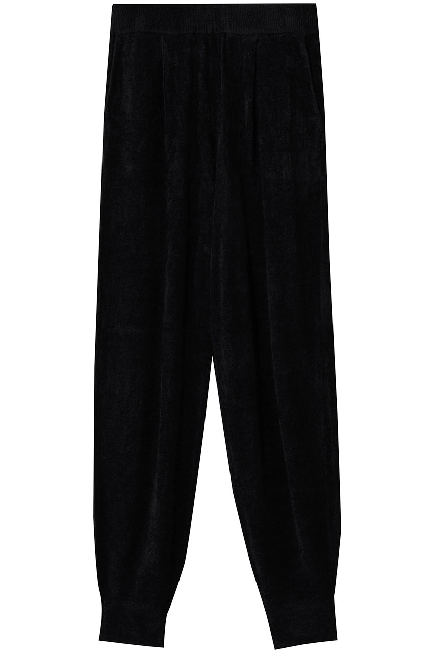 three dots ベロアセーター パンツ (ブラック, S) スリードッツ ELLE SHOP