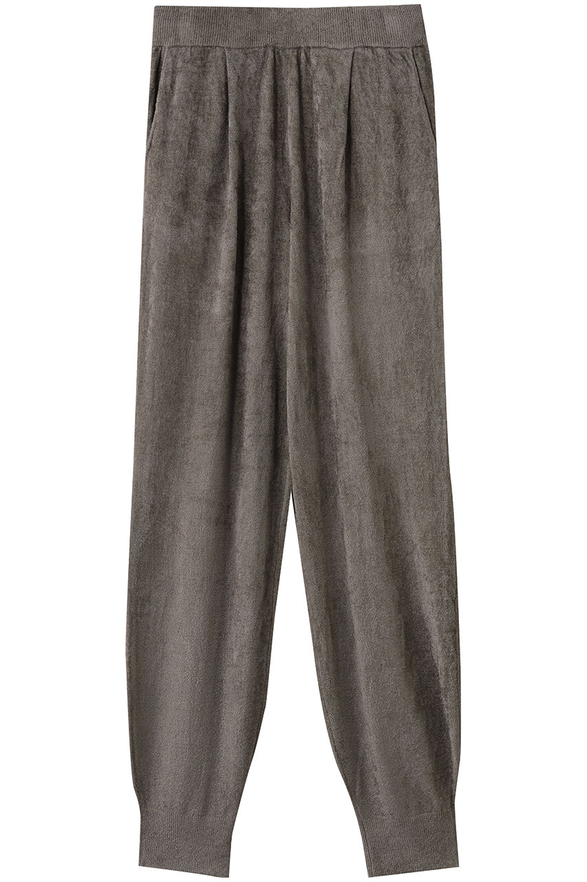 three dots ベロアセーター パンツ (モカ, M) スリードッツ ELLE SHOP