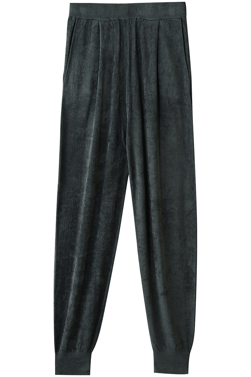 three dots ベロアセーター パンツ (フォレストグレー, M) スリードッツ ELLE SHOP