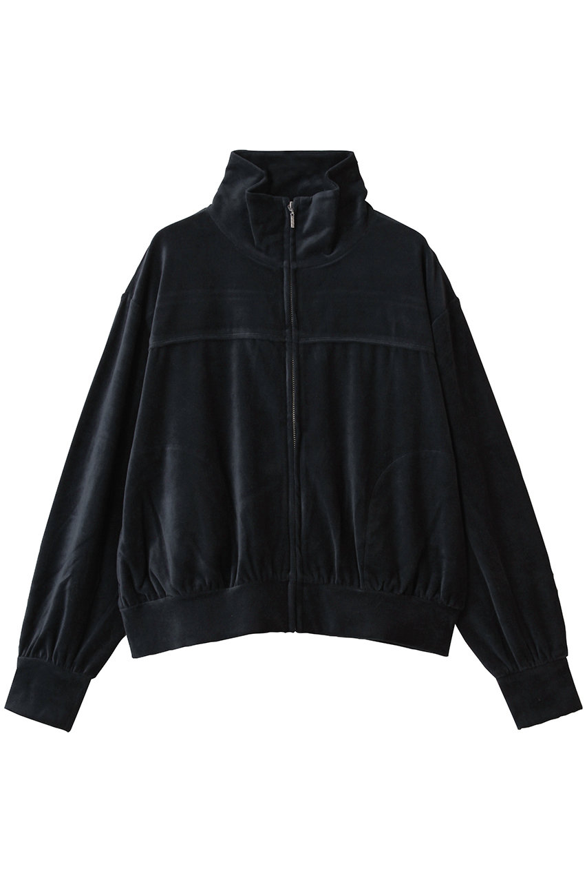 three dots コットンベロア ジップアップブルゾン (ミッドナイトブルー, S) スリードッツ ELLE SHOP three dots コットンベロア ジップアップブルゾン (ミッドナイトブルー, S) スリードッツ ELLE SHOP