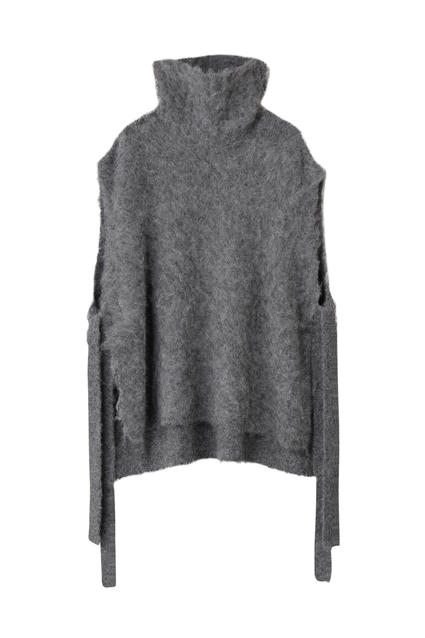 three dots キャンディークラウド ベスト (グレー, S) スリードッツ ELLE SHOP