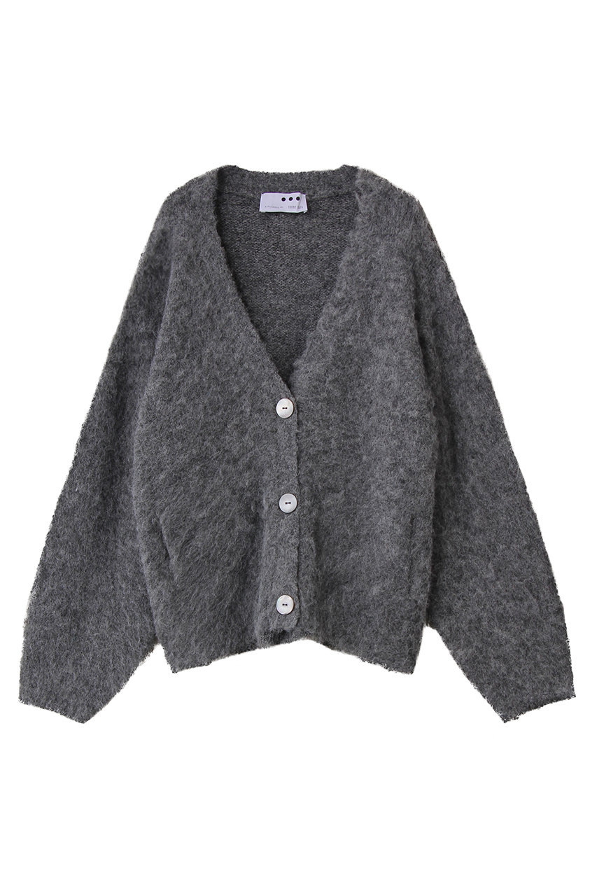 three dots キャンディークラウド カーディガン (グレー, S) スリードッツ ELLE SHOP