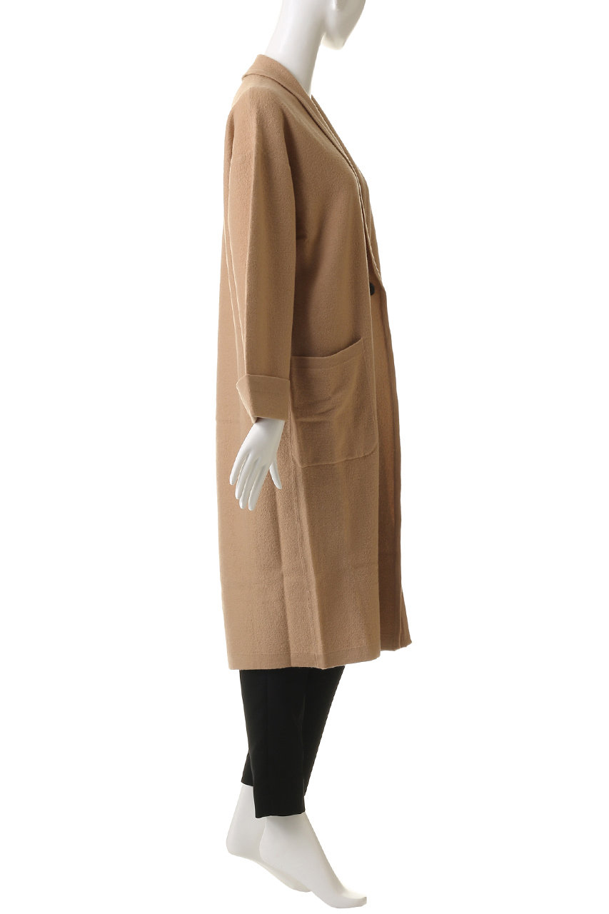【今期新品】three dots フェルトカーディガンコート アイボリー three dots(スリードッツ)｜フェルトセーター コート