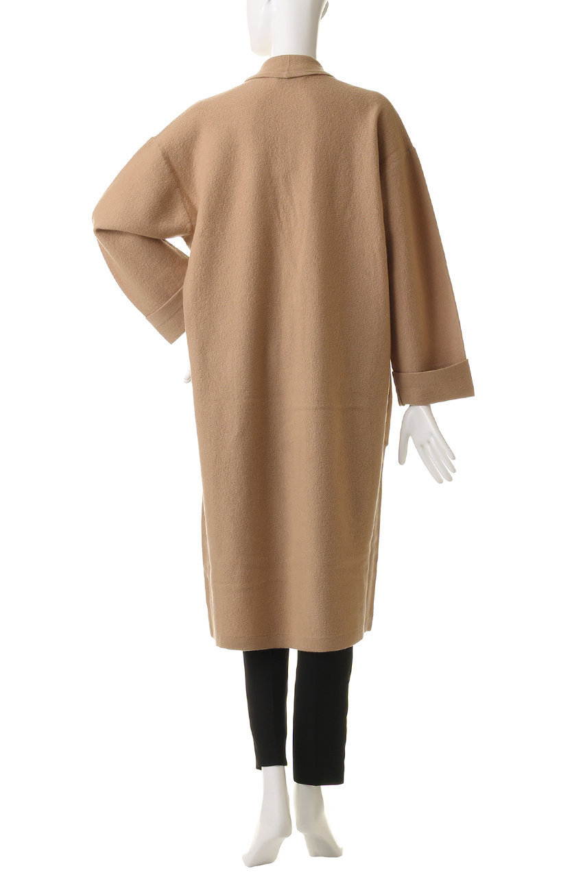 【今期新品】three dots フェルトカーディガンコート アイボリー three dots(スリードッツ)｜フェルトセーター コートカーディガン