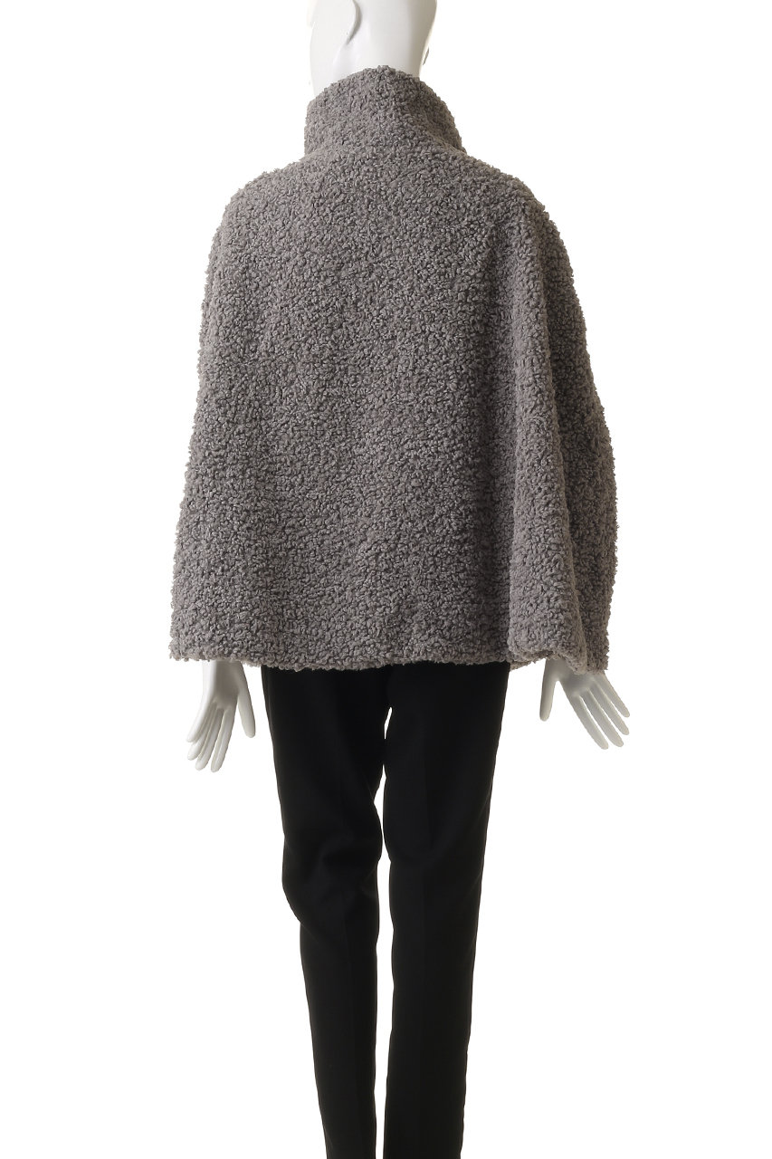 【新品 】three dots スリードッツ　プードルボア ポンチョベスト three dots(スリードッツ)｜プードルボア ポンチョベスト/オフ