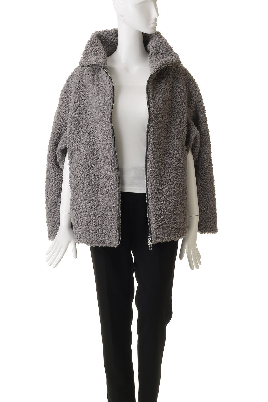 three dots(スリードッツ)｜プードルボア ケープベスト/オフ