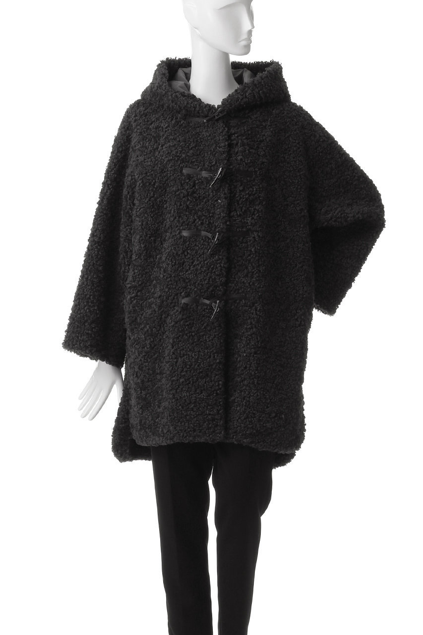 three dots 　プードルボア ロングダッフルコート　 XS　 キャメル セール】Poodle boa daffle coat（ダッフルコート）｜three dots