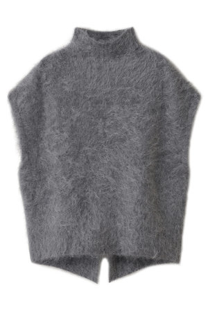 スリードッツ/three dotsのファーカシミヤ ベスト(110300/110301)