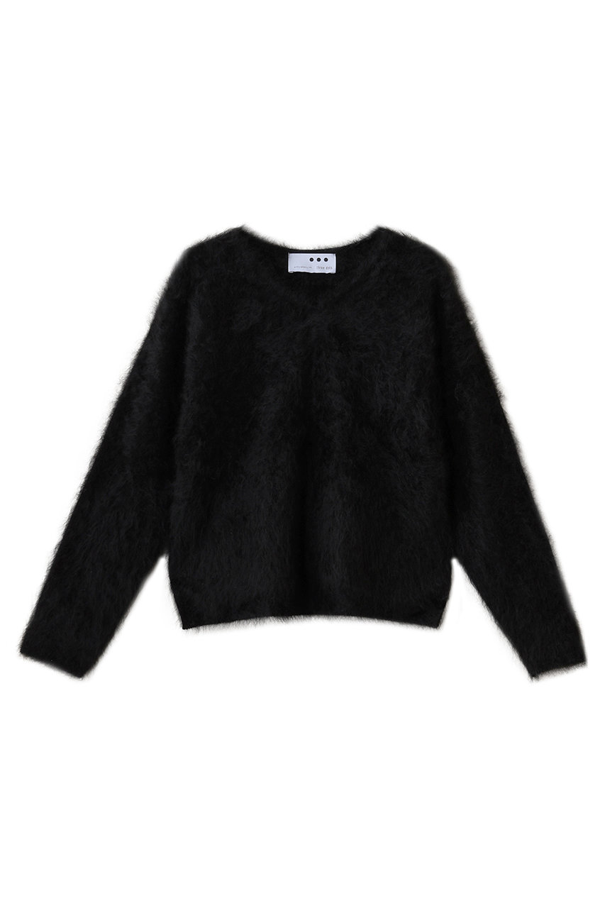 three dots ファーカシミヤ プルオーバー (ブラック, S) スリードッツ ELLE SHOP three dots ファーカシミヤ プルオーバー (ブラック, S) スリードッツ ELLE SHOP