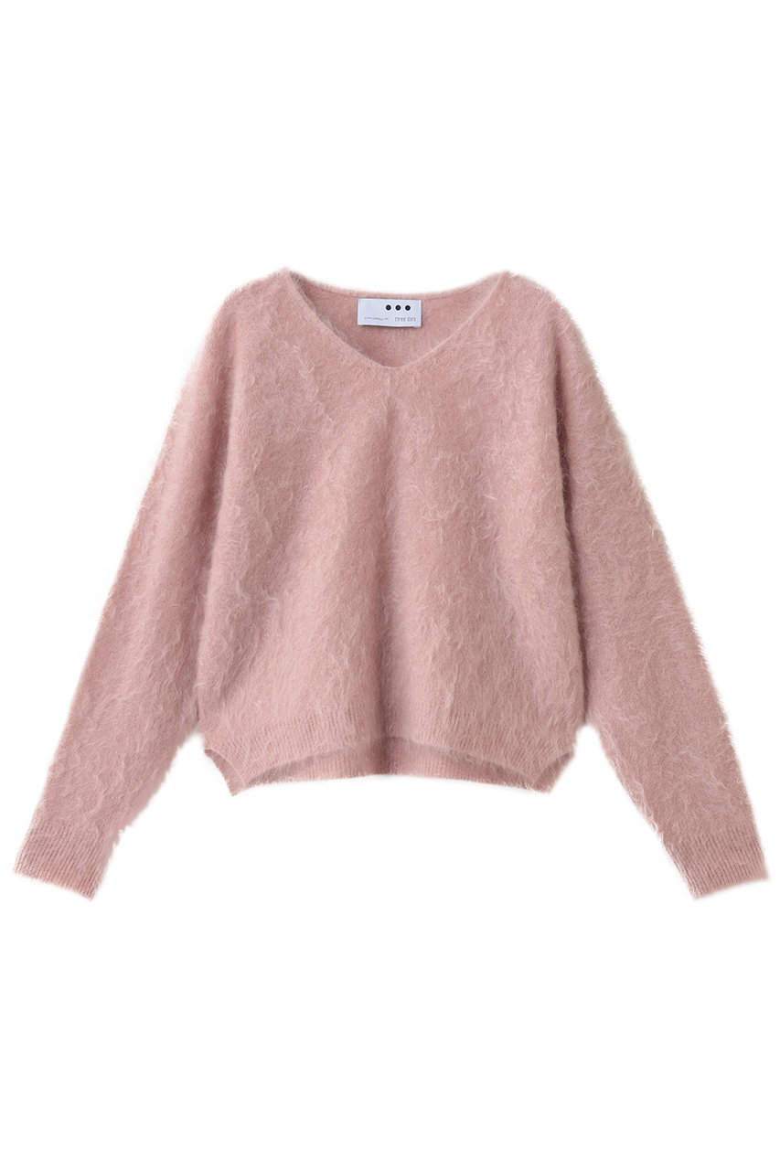 three dots ファーカシミヤ プルオーバー (ヌードピンク, S) スリードッツ ELLE SHOP three dots ファーカシミヤ プルオーバー (ヌードピンク, S) スリードッツ ELLE SHOP