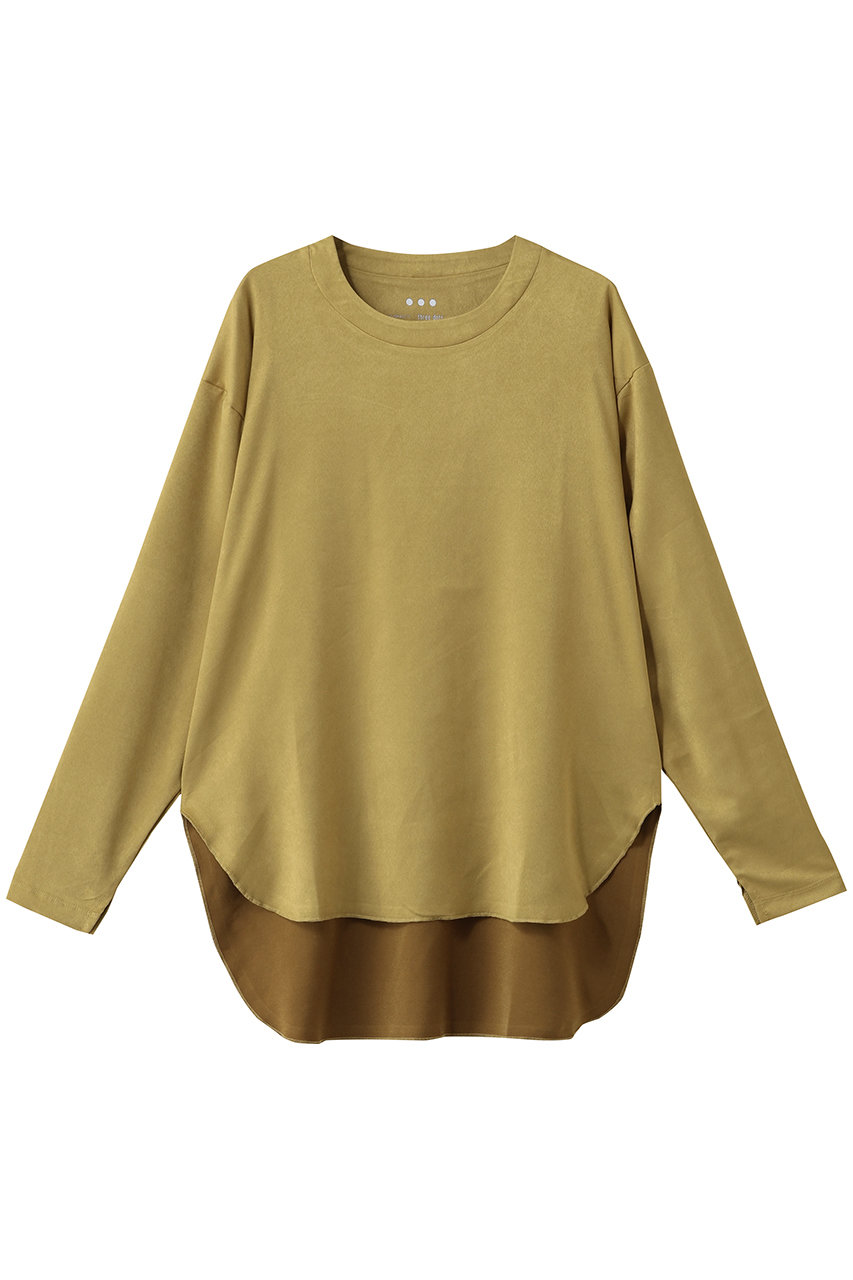 three dots スエードジャージー 長袖Tシャツ (ヘイ イエロー, S) スリードッツ ELLE SHOP three dots スエードジャージー 長袖Tシャツ (ヘイ イエロー, S) スリードッツ ELLE SHOP