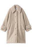 three dots(スリードッツ)｜エコペルボア ロングコート/ベージュ の