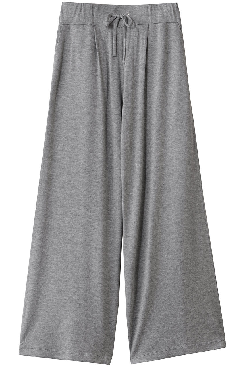 three dots ブラッシュドセーター ワイドパンツ (グレーメランジ, M) スリードッツ ELLE SHOP
