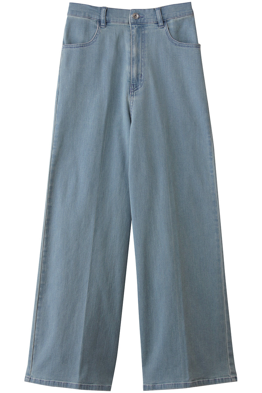 スリードッツ/three dotsのデニム センターマークバギーパンツ(ウォッシュド/DX6001Y)