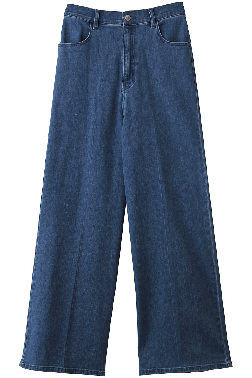 スリードッツ/three dotsのデニム センターマークバギーパンツ(ブルー/DX6001Y)