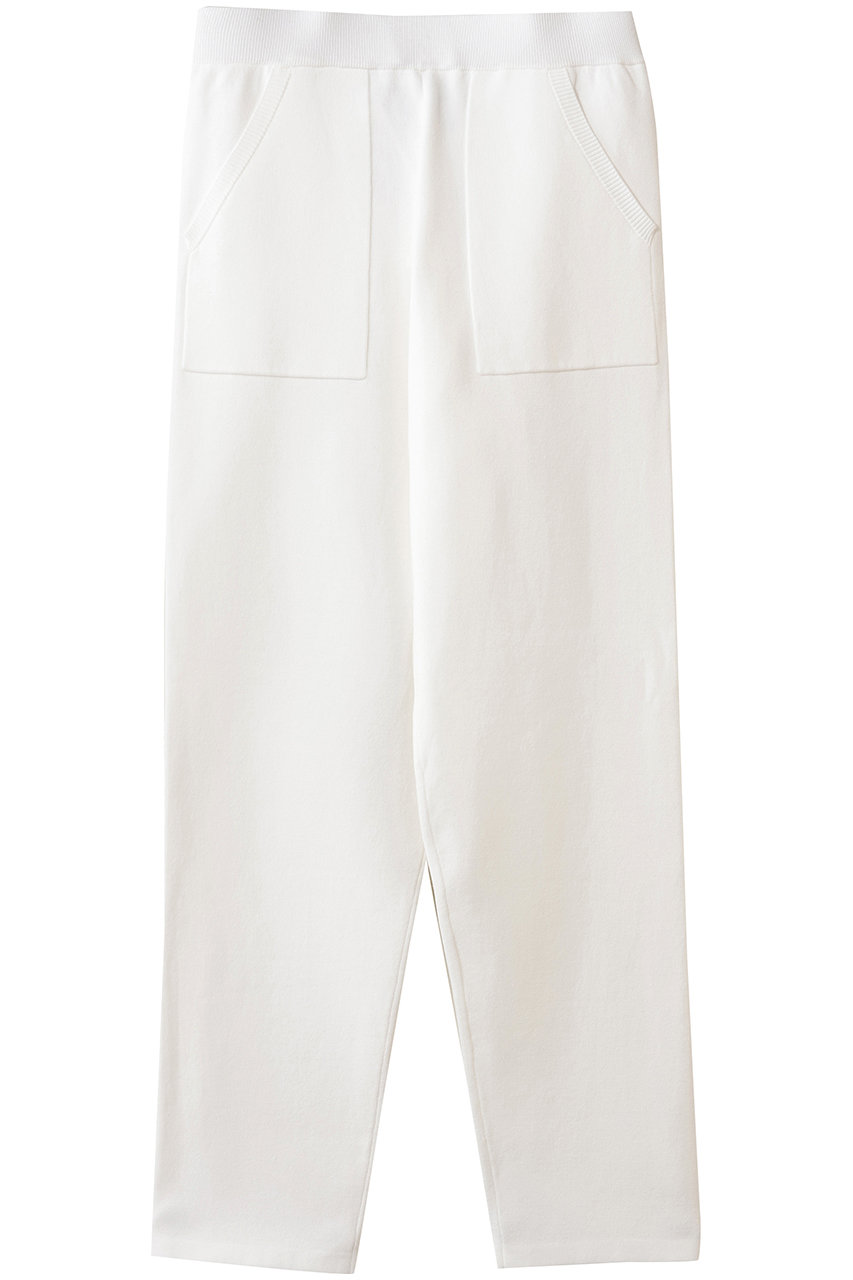 スリードッツ/three dotsのパワースムースニット ジョガーパンツ(ホワイト/SK602YU)