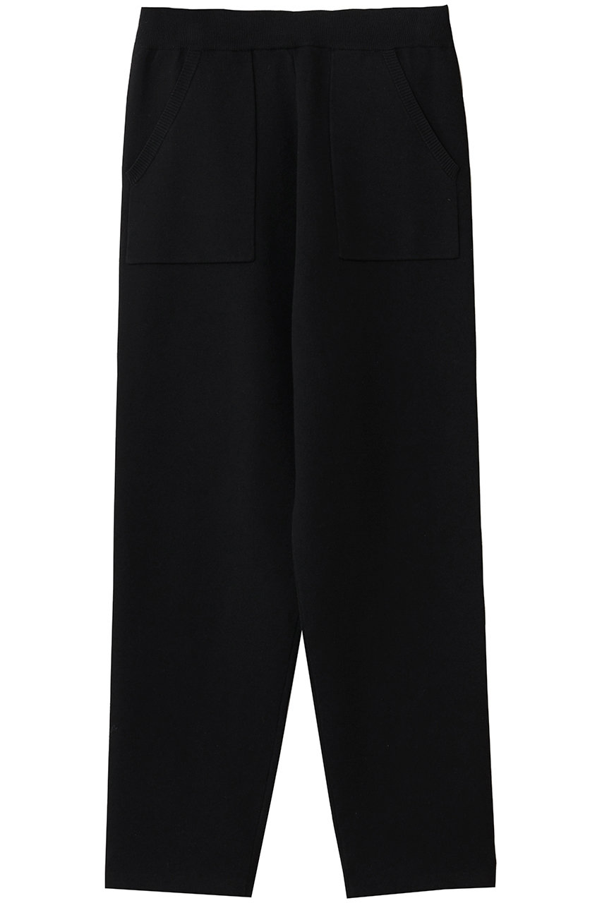 スリードッツ/three dotsのパワースムースニット ジョガーパンツ(ブラック/SK602YU)