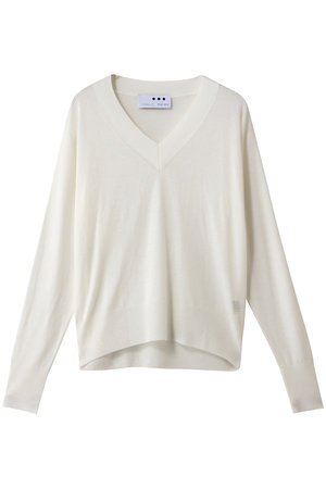 スリードッツ/three dotsのエアセーター Vネック(110300/110301)