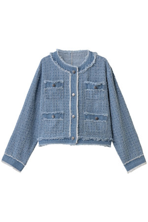 スリードッツ/three dotsのニードルパンチ デニムジャケット(110800/110801)