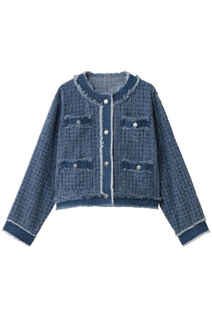 スリードッツ/three dotsのニードルパンチ デニムジャケット(110800/110801)