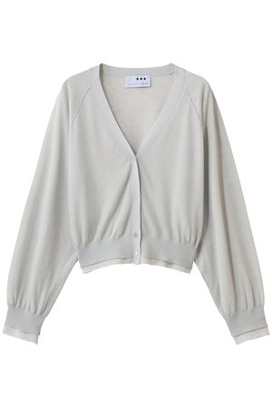 スリードッツ/three dotsのダブルレイヤー カーディガン(110300/110303)