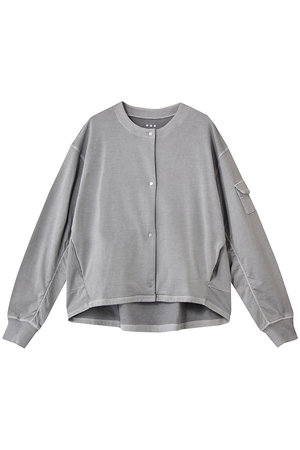 スリードッツ/three dotsのピグメントダイ ライトブルゾン(110800/110802)