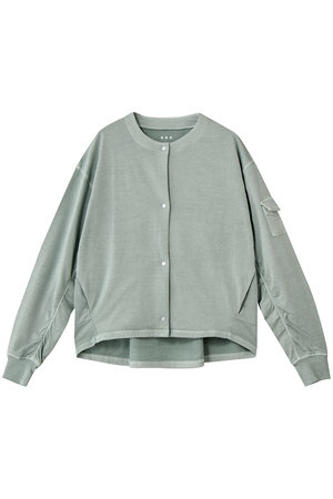 スリードッツ/three dotsのピグメントダイ ライトブルゾン(110800/110802)