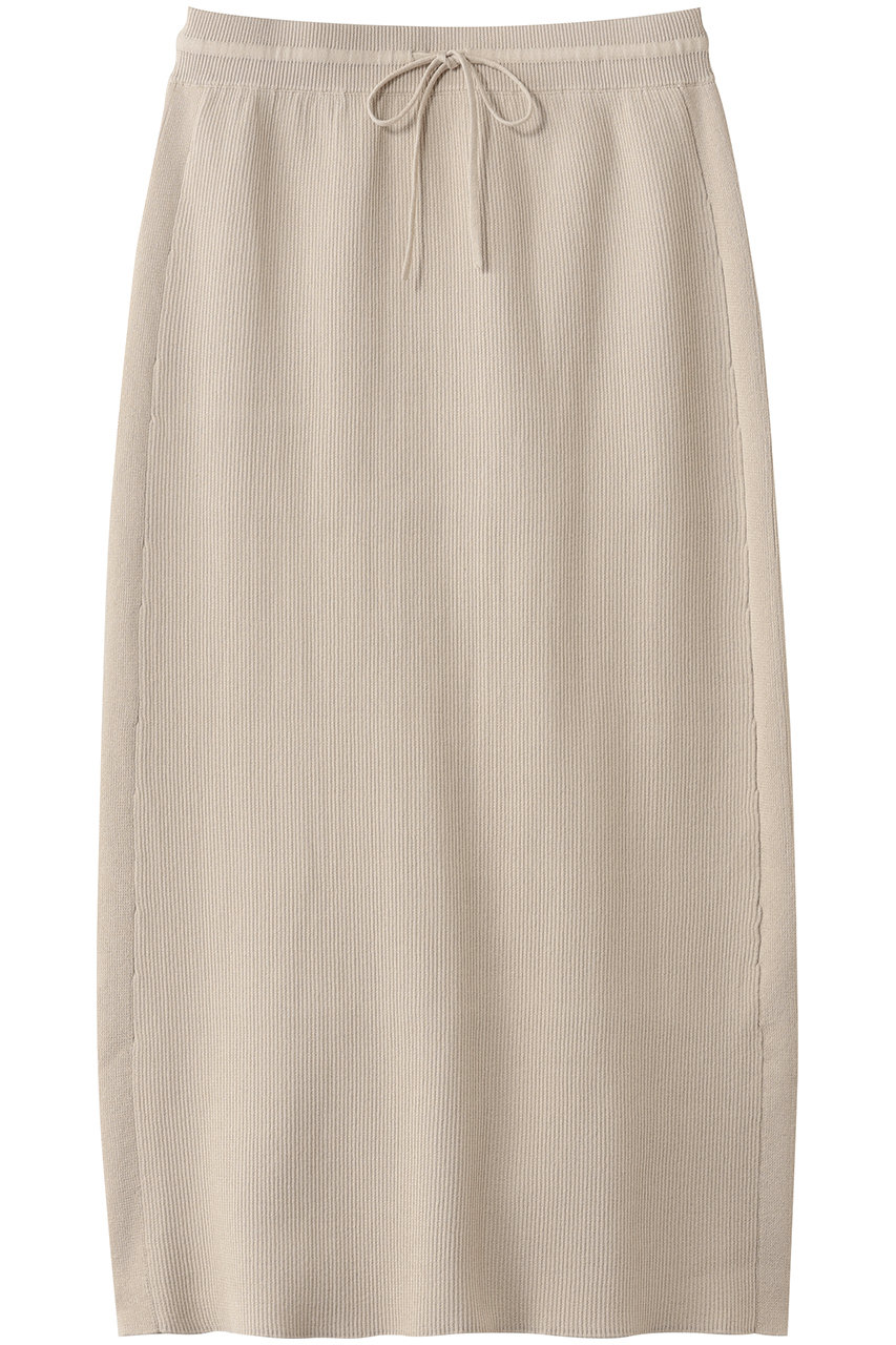 スリードッツ/three dotsのブライトコットン スカート(アッシュベージュ/FJ3001Y)