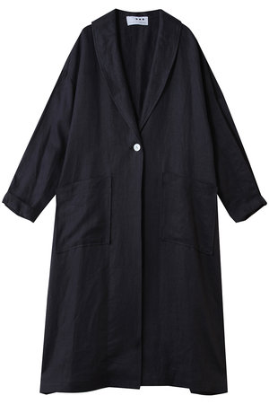 スリードッツ/three dotsのラフリネン ドクターコート