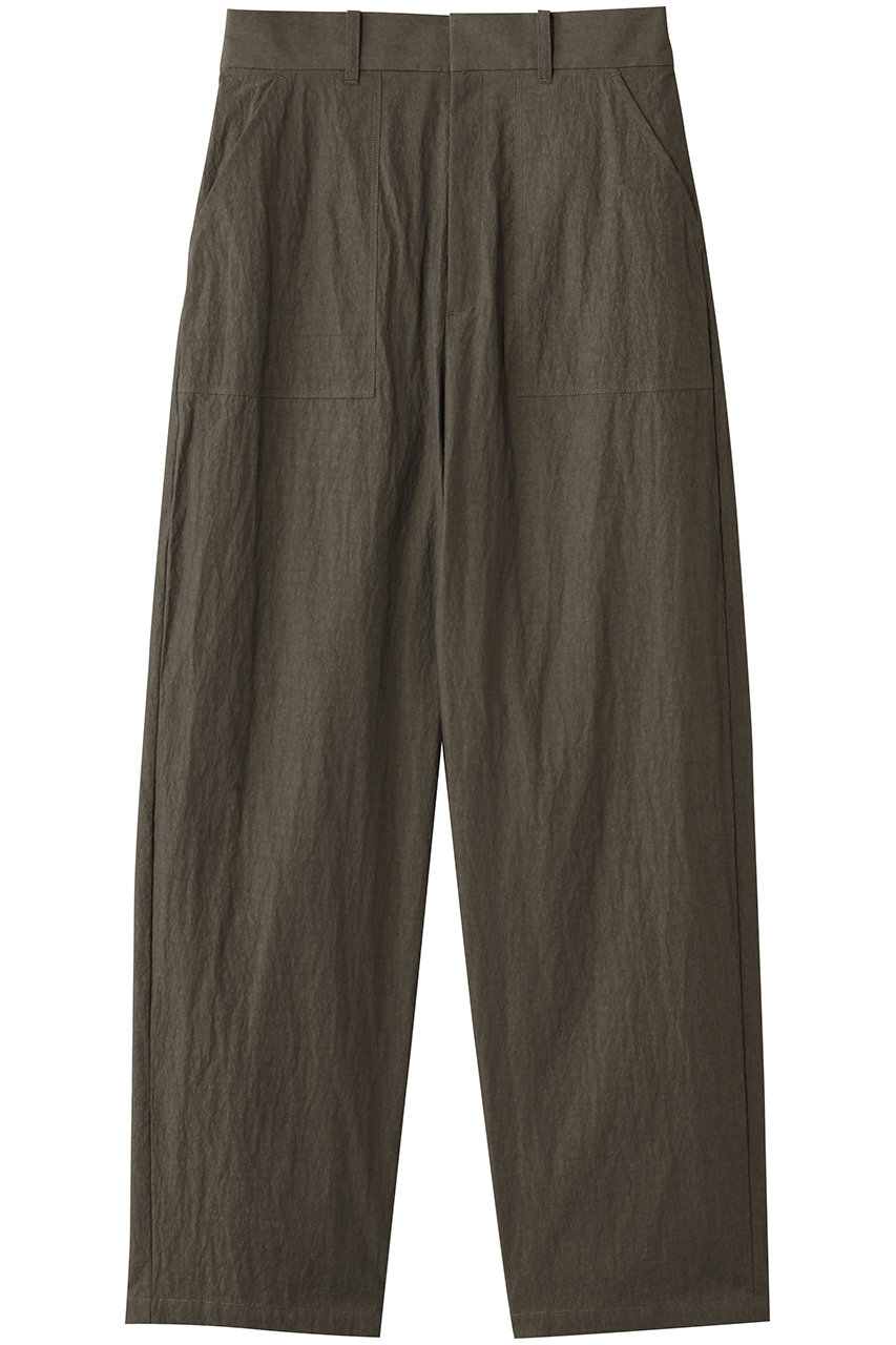 スリードッツ/three dotsのサン ドライドクロス パンツ(クレイカーキ/UD6002Y)