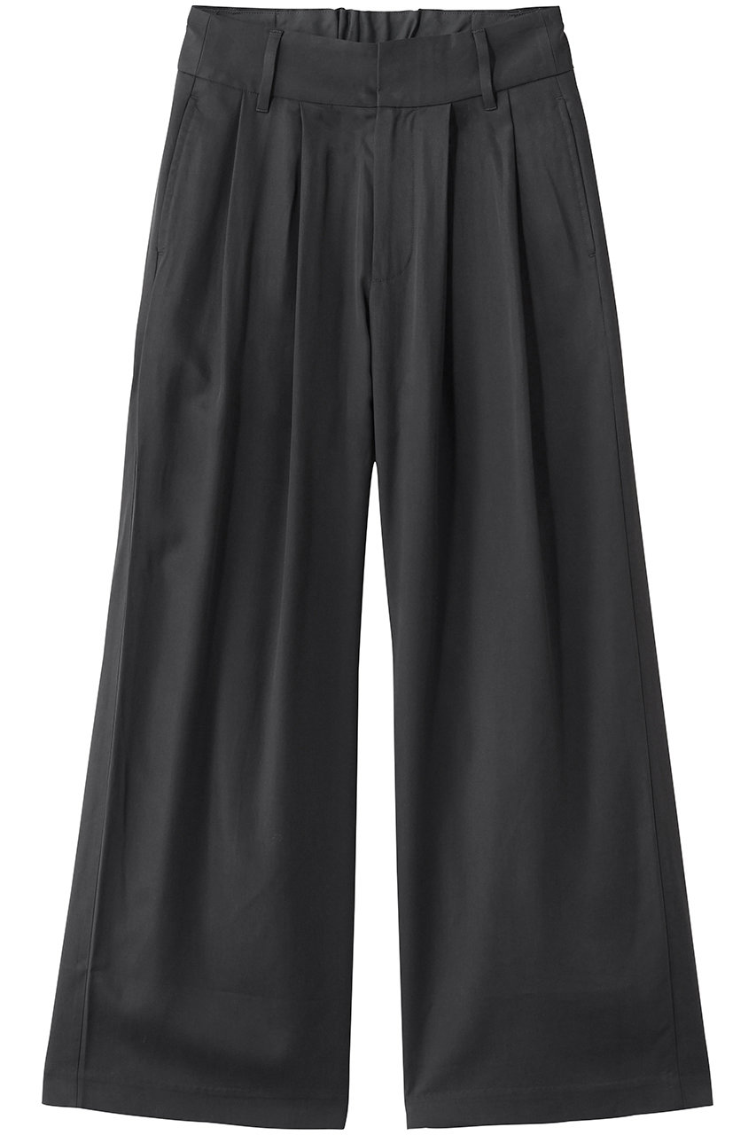 three dots フィブリオ ワイドパンツ (ブラック, M) スリードッツ ELLE SHOP